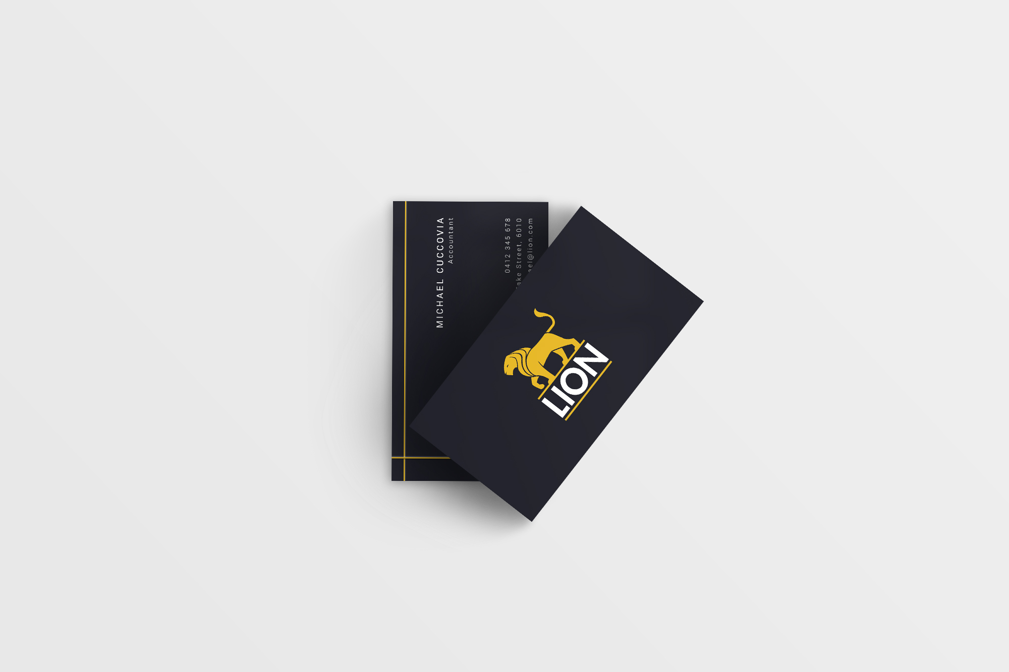 Jake Ransom Lion business cards